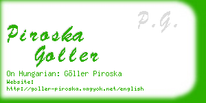 piroska goller business card