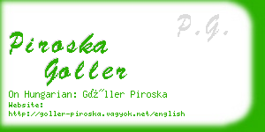 piroska goller business card